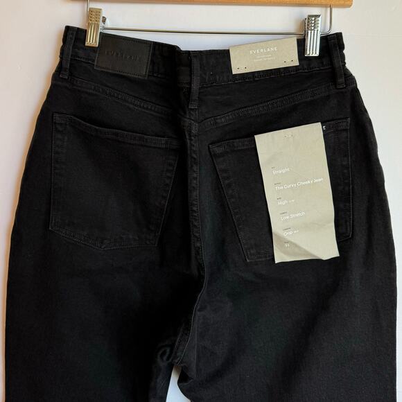 Everlane The Curvy Cheeky Jean Size 31 Crop Black Denim NWT - Picture 5 of 15